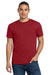 Jerzees 29M/29MR/29MT Mens Dri-Power Moisture Wicking Short Sleeve Crewneck T-Shirt Crimson Red Model Front