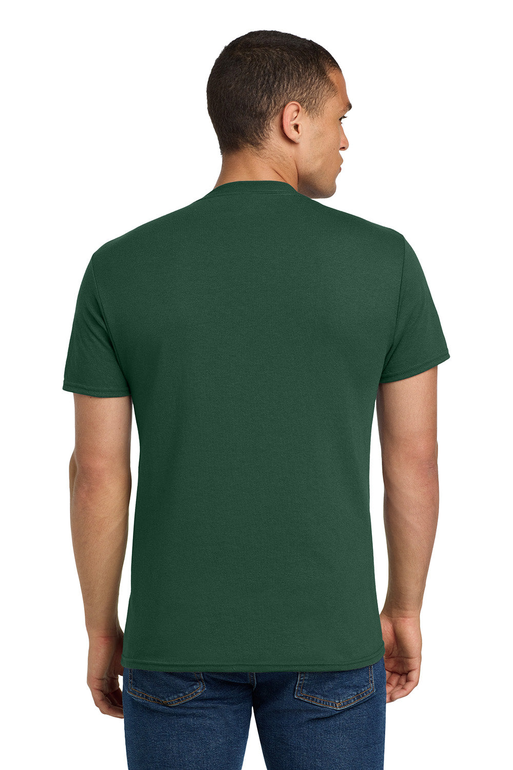 Jerzees 29M/29MR/29MT Mens Dri-Power Moisture Wicking Short Sleeve Crewneck T-Shirt Forest Green Model Back