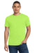 Jerzees 29M/29MR/29MT Mens Dri-Power Moisture Wicking Short Sleeve Crewneck T-Shirt Neon Green Model Front