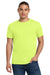 Jerzees 29M/29MR/29MT Mens Dri-Power Moisture Wicking Short Sleeve Crewneck T-Shirt Safety Green Model Front