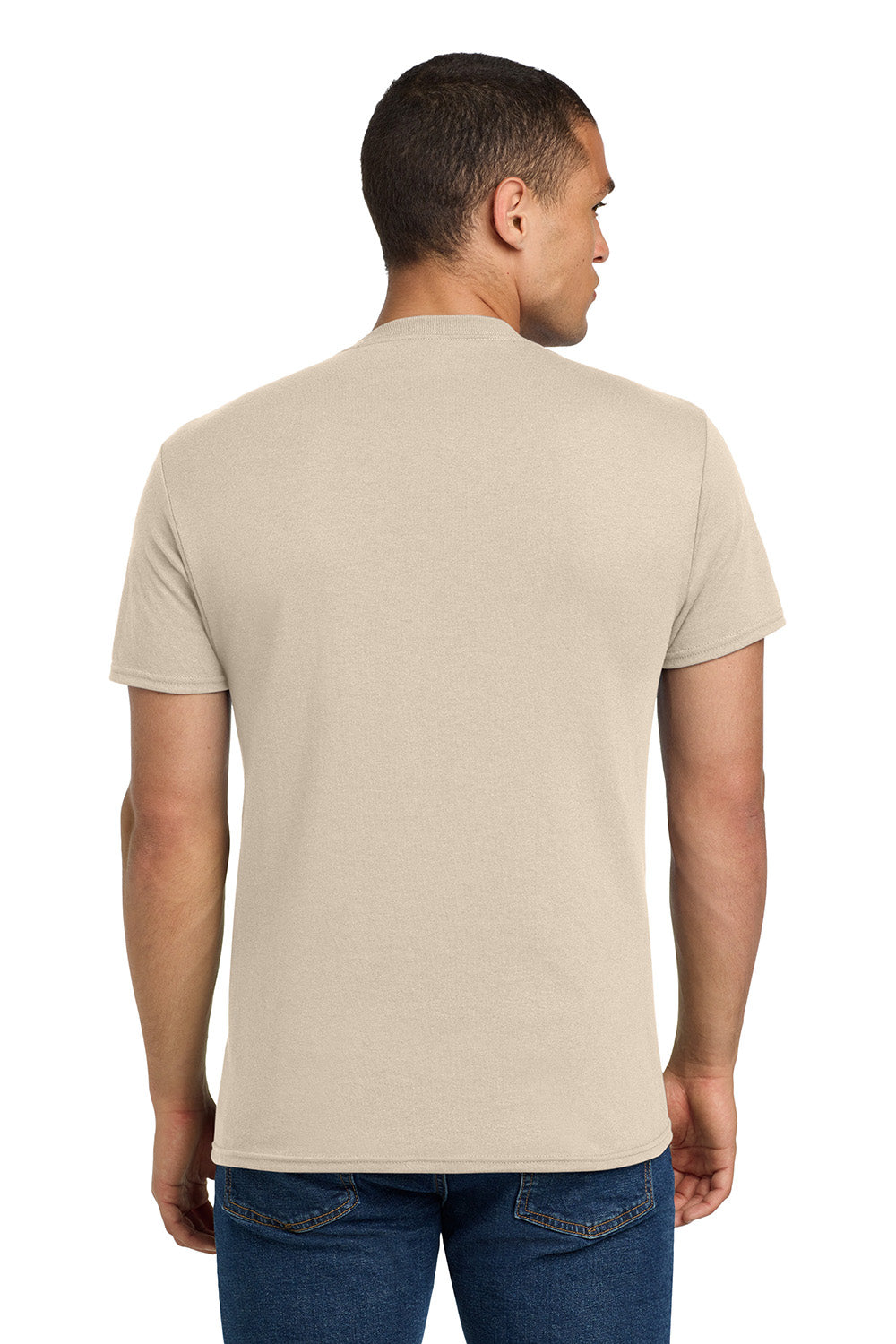 Jerzees 29M/29MR/29MT Mens Dri-Power Moisture Wicking Short Sleeve Crewneck T-Shirt Sandstone Model Back