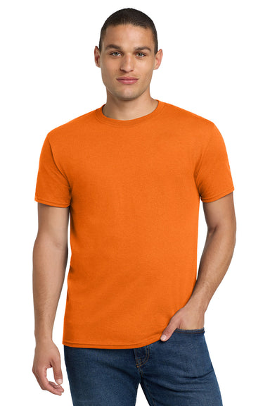 Jerzees 29M/29MR/29MT Mens Dri-Power Moisture Wicking Short Sleeve Crewneck T-Shirt Tennessee Orange Model Front