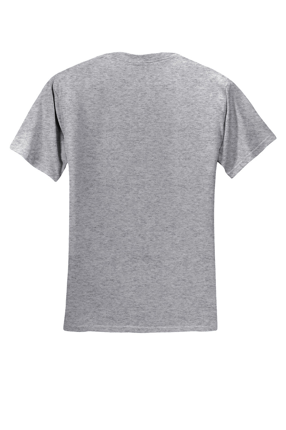 Jerzees 29M/29MR/29MT Mens Dri-Power Moisture Wicking Short Sleeve Crewneck T-Shirt Heather Grey Flat Back