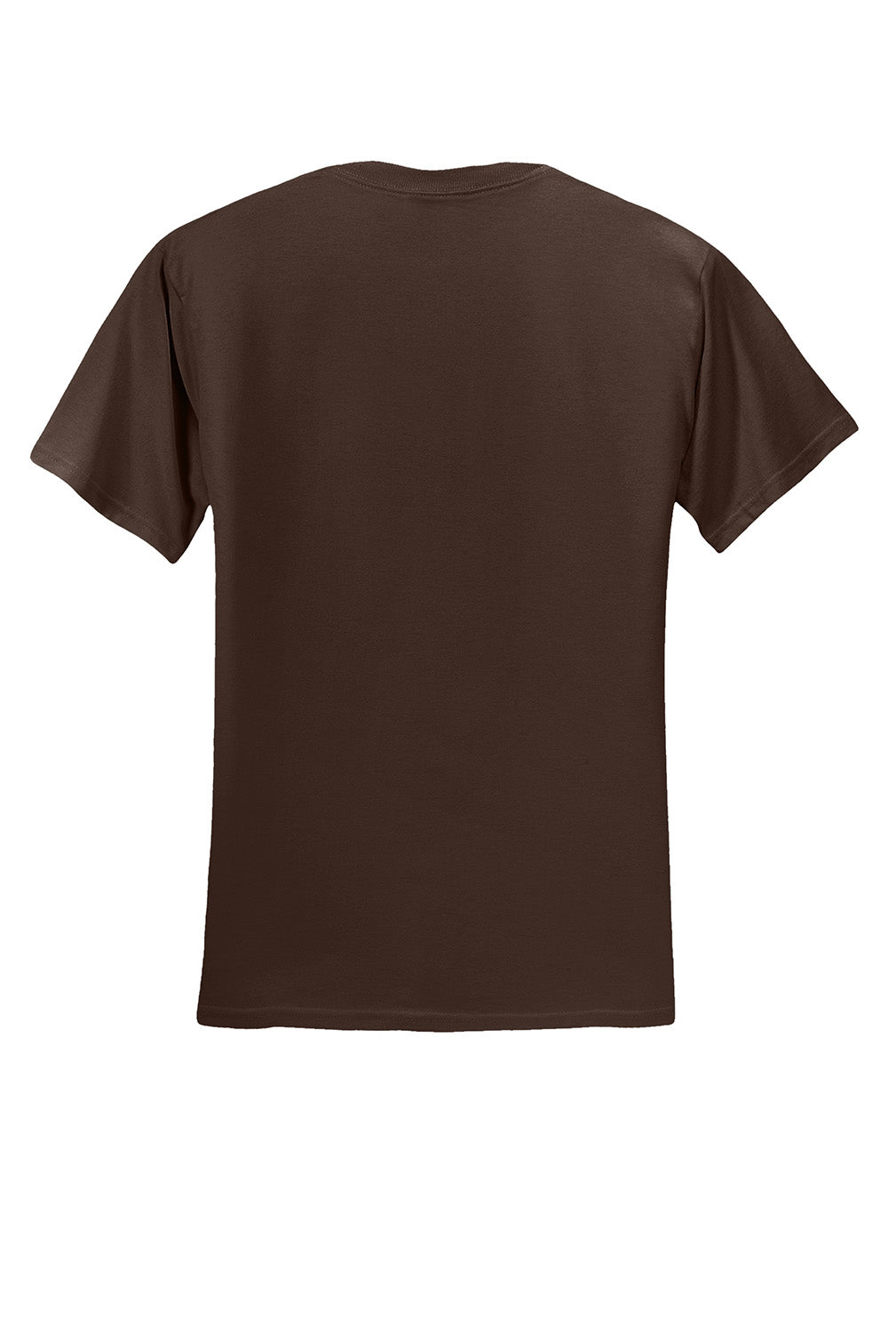 Jerzees 29M/29MR/29MT Mens Dri-Power Moisture Wicking Short Sleeve Crewneck T-Shirt Chocolate Brown Flat Back