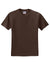 Jerzees 29M/29MR/29MT Mens Dri-Power Moisture Wicking Short Sleeve Crewneck T-Shirt Chocolate Brown Flat Front