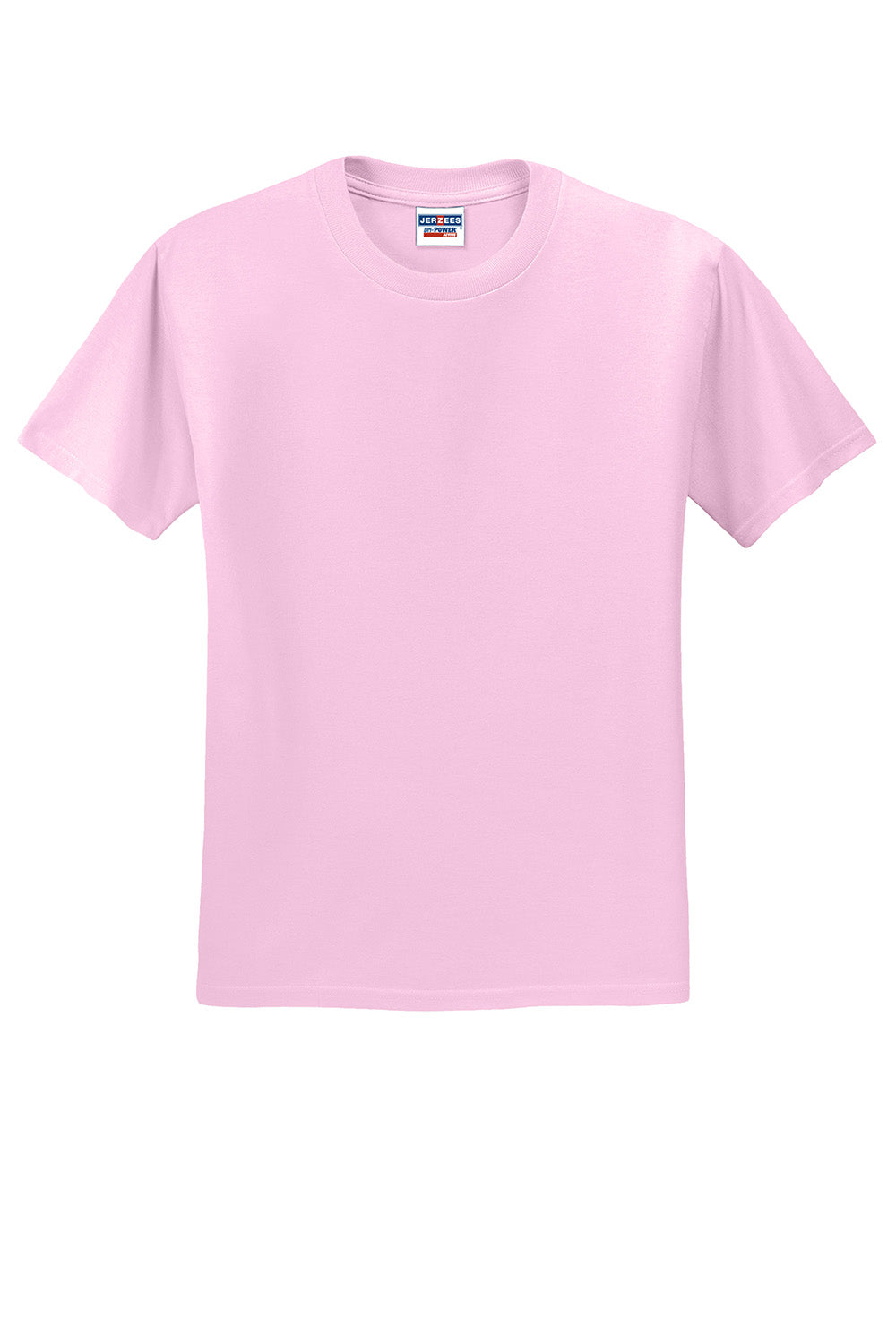 Jerzees 29M/29MR/29MT Mens Dri-Power Moisture Wicking Short Sleeve Crewneck T-Shirt Classic Pink Flat Front