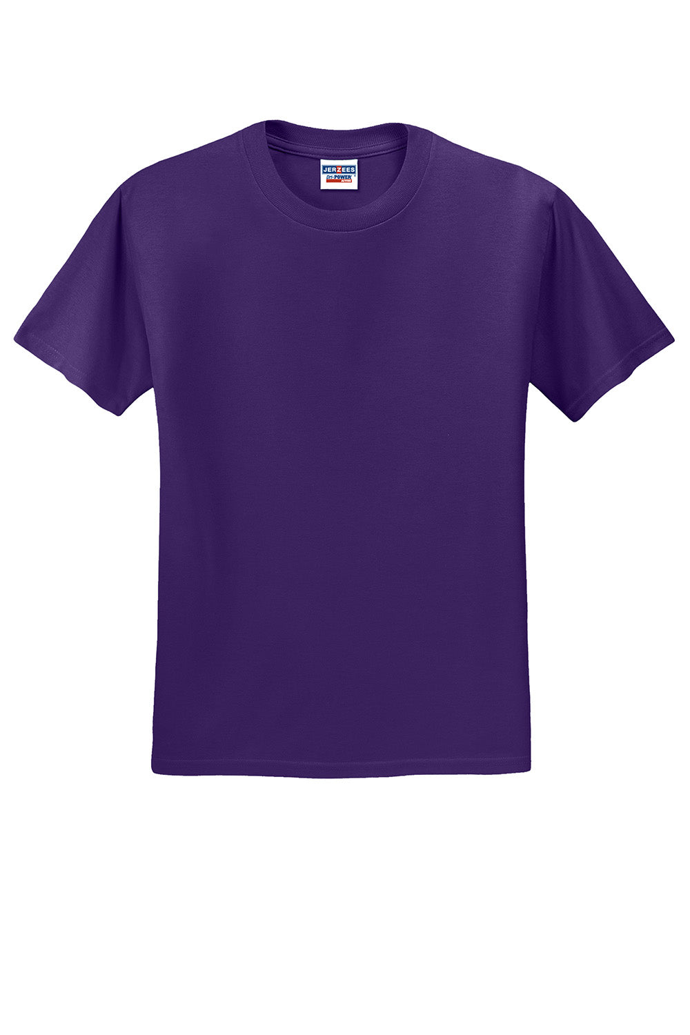 Jerzees 29M/29MR/29MT Mens Dri-Power Moisture Wicking Short Sleeve Crewneck T-Shirt Deep Purple Flat Front