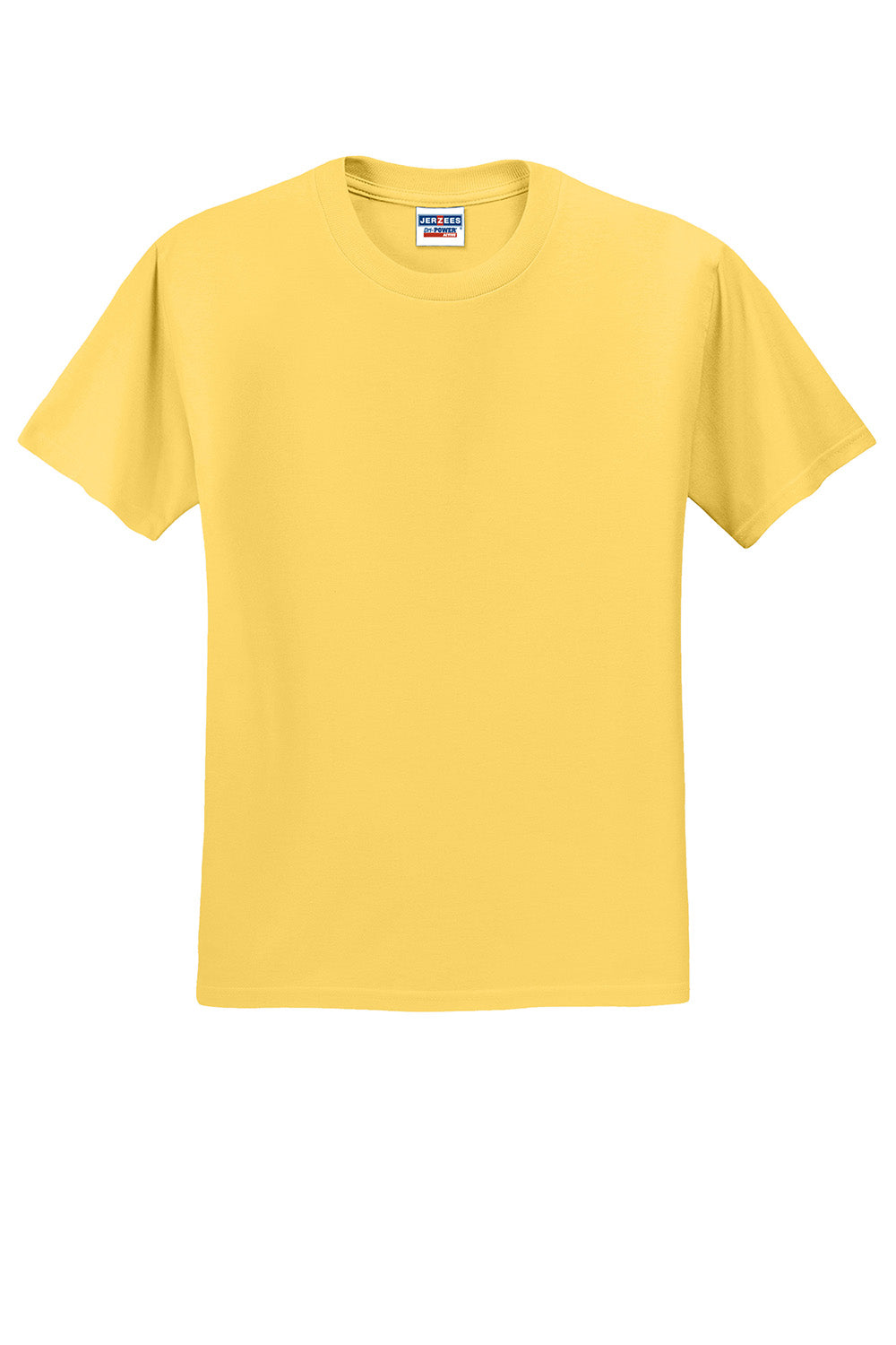 Jerzees 29M/29MR/29MT Mens Dri-Power Moisture Wicking Short Sleeve Crewneck T-Shirt Island Yellow Flat Front