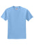 Jerzees 29M/29MR/29MT Mens Dri-Power Moisture Wicking Short Sleeve Crewneck T-Shirt Light Blue Flat Front