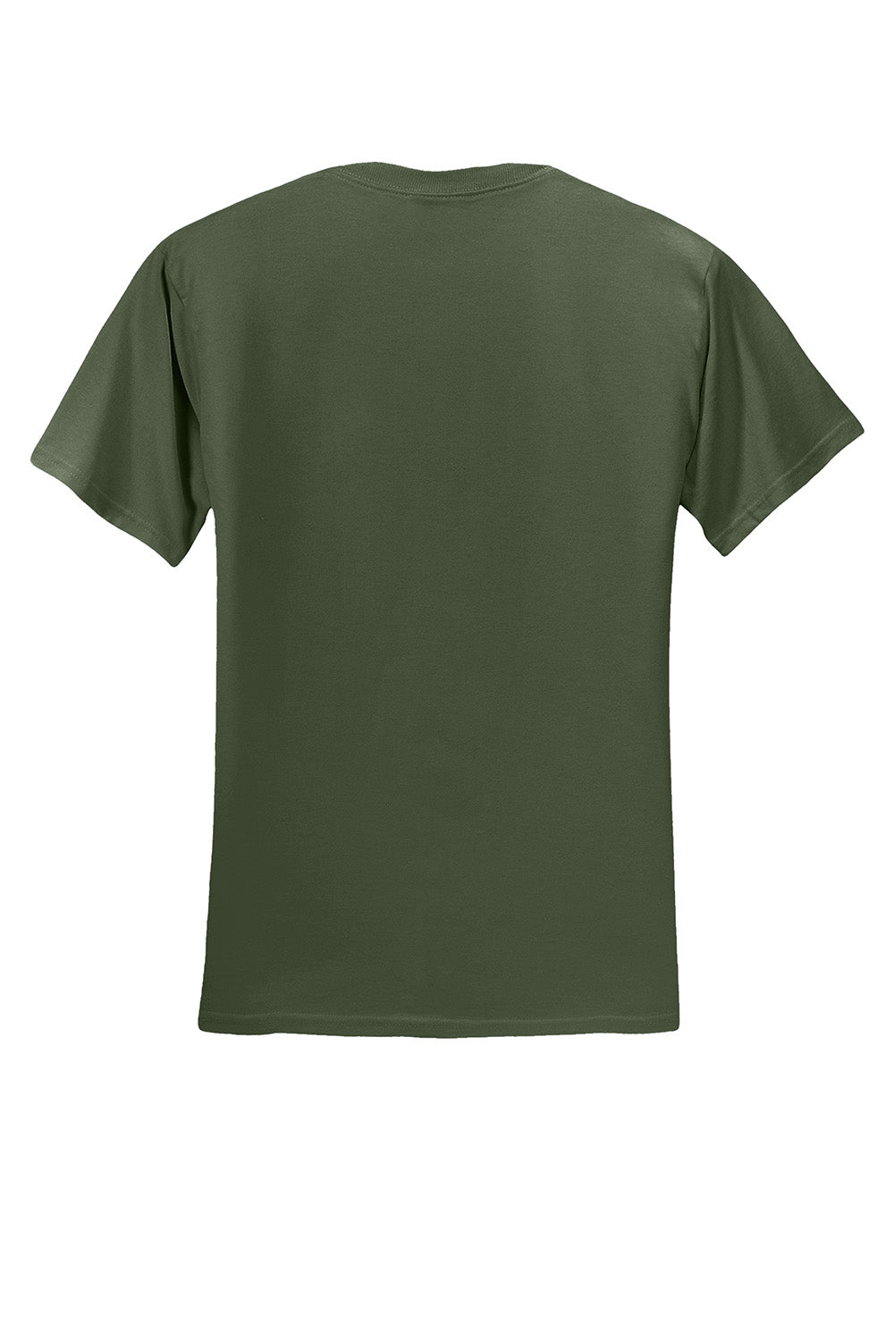 Jerzees 29M/29MR/29MT Mens Dri-Power Moisture Wicking Short Sleeve Crewneck T-Shirt Military Green Flat Back