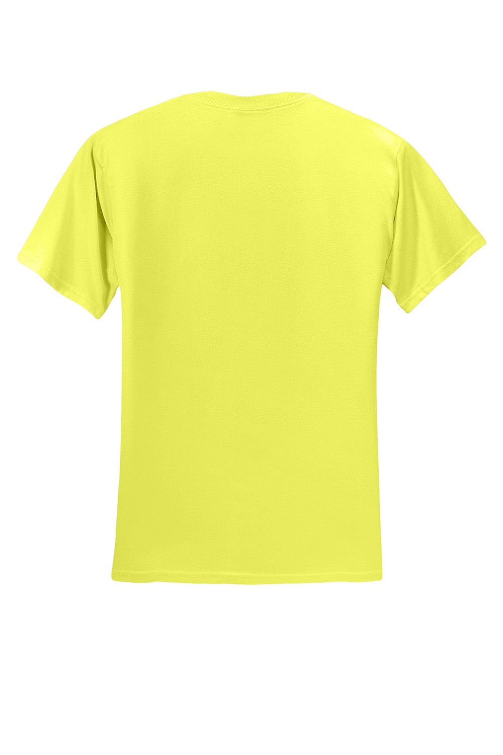 Jerzees 29M/29MR/29MT Mens Dri-Power Moisture Wicking Short Sleeve Crewneck T-Shirt Neon Yellow Flat Back