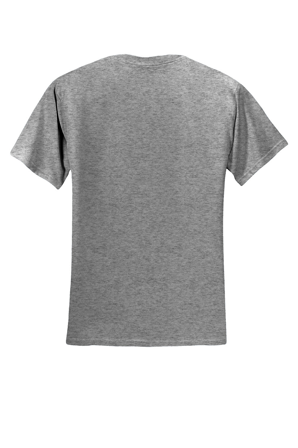 Jerzees 29M/29MR/29MT Mens Dri-Power Moisture Wicking Short Sleeve Crewneck T-Shirt Oxford Grey Flat Back