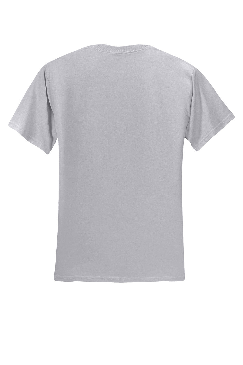 Jerzees 29M/29MR/29MT Mens Dri-Power Moisture Wicking Short Sleeve Crewneck T-Shirt Silver Grey Flat Back