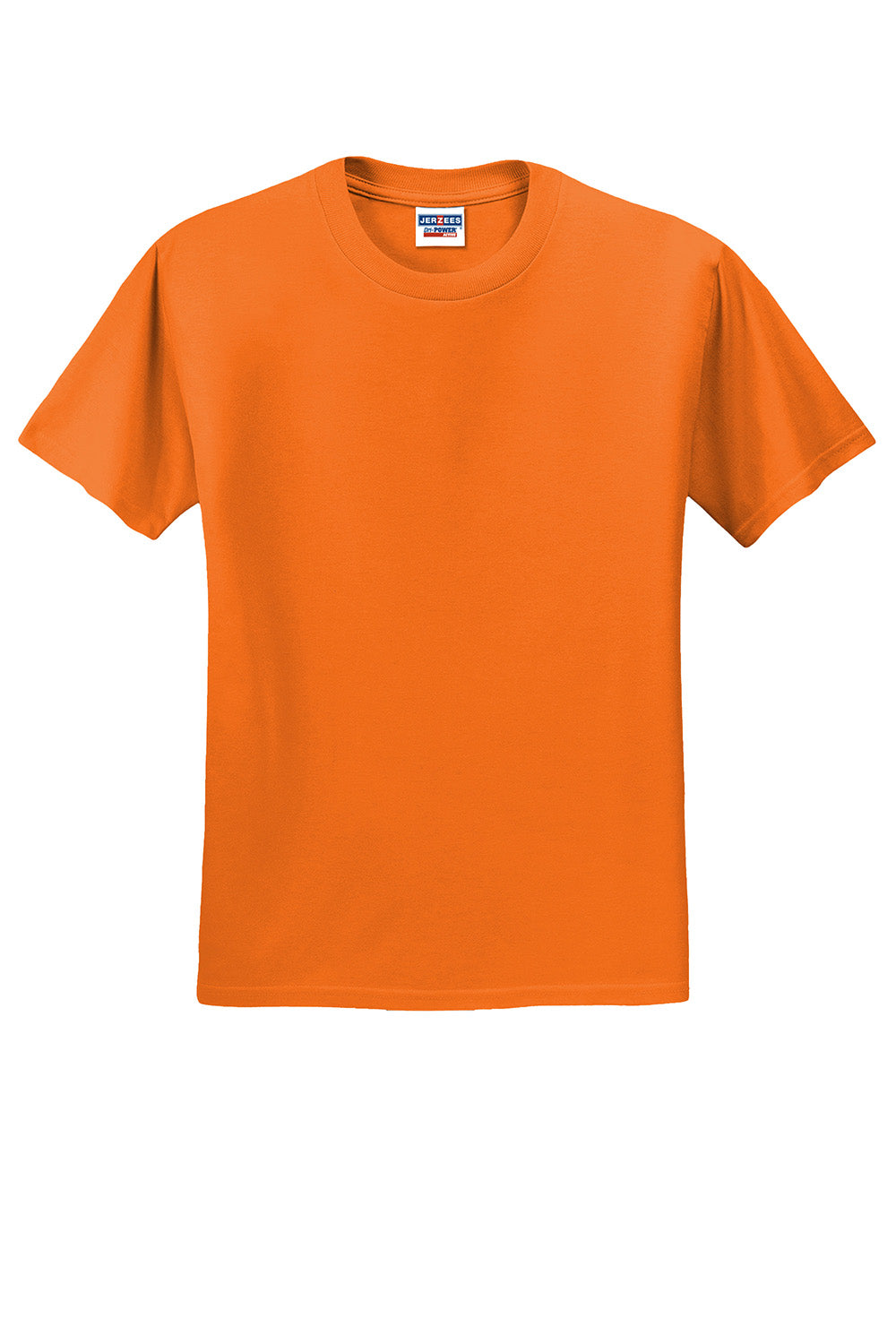 Jerzees 29M/29MR/29MT Mens Dri-Power Moisture Wicking Short Sleeve Crewneck T-Shirt Tennessee Orange Flat Front