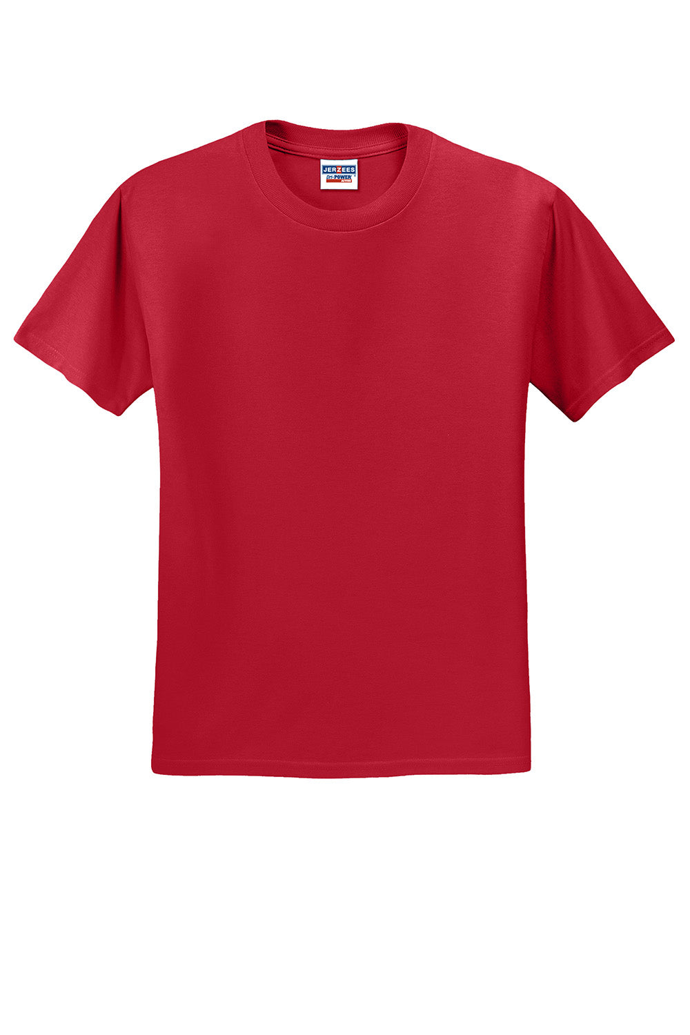 Jerzees 29M/29MR/29MT Mens Dri-Power Moisture Wicking Short Sleeve Crewneck T-Shirt True Red Flat Front