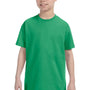 Jerzees Youth Dri-Power Moisture Wicking Short Sleeve Crewneck T-Shirt - Heather Irish Green