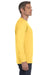 Jerzees 29LS/29L/29LSR Mens Dri-Power Moisture Wicking Long Sleeve Crewneck T-Shirt Island Yellow Model Side