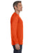 Jerzees 29LS/29L/29LSR Mens Dri-Power Moisture Wicking Long Sleeve Crewneck T-Shirt Burnt Orange Model Side