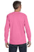 Jerzees 29LS/29L/29LSR Mens Dri-Power Moisture Wicking Long Sleeve Crewneck T-Shirt Neon Pink Model Back