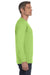 Jerzees 29LS/29L/29LSR Mens Dri-Power Moisture Wicking Long Sleeve Crewneck T-Shirt Neon Green Model Side