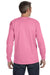 Jerzees 29LS/29L/29LSR Mens Dri-Power Moisture Wicking Long Sleeve Crewneck T-Shirt Azalea Pink Model Back