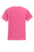 Jerzees 29M/29MR/29MT Mens Dri-Power Moisture Wicking Short Sleeve Crewneck T-Shirt Neon Pink Flat Back