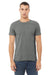 Bella + Canvas BC3001CVC/3001CVC Mens Heather CVC Short Sleeve Crewneck T-Shirt Heather Deep Grey Model Front