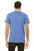 Bella + Canvas BC3001CVC/3001CVC Mens Heather CVC Short Sleeve Crewneck T-Shirt Heather Columbia Blue Model Back