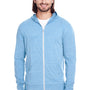 Threadfast Apparel Mens Full Zip Hooded Sweatshirt Hoodie w/ Pockets - Royal Blue