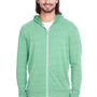 Threadfast Apparel Mens Full Zip Hooded Sweatshirt Hoodie w/ Pockets - Green