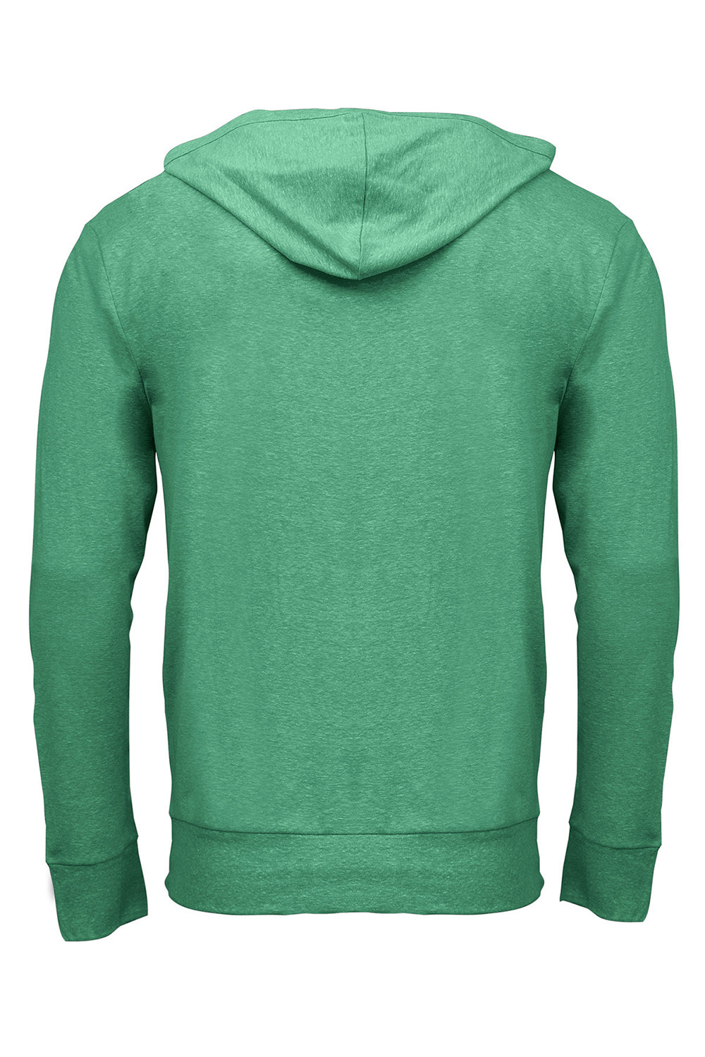 Threadfast Apparel 302Z Mens Full Zip Hooded Sweatshirt Hoodie w/ Pockets Green Flat Back