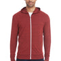 Threadfast Apparel Mens Full Zip Hooded Sweatshirt Hoodie w/ Pockets - Cardinal Black