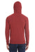 Threadfast Apparel 302Z Mens Full Zip Hooded Sweatshirt Hoodie w/ Pockets Cardinal Black Model Back