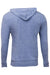 Threadfast Apparel 302Z Mens Full Zip Hooded Sweatshirt Hoodie w/ Pockets Navy Blue Flat Back