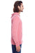 Threadfast Apparel 302Z Mens Full Zip Hooded Sweatshirt Hoodie w/ Pockets Red Model Side