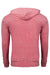 Threadfast Apparel 302Z Mens Full Zip Hooded Sweatshirt Hoodie w/ Pockets Red Flat Back