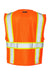 Kishigo 1163-1164 Mens Ultra Cool Solid Front Vest w/ Mesh Back Orange Flat Back