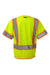 Kishigo 1242-1243 Mens Ultra Cool 6 Pocket Mesh Surveyors Vest Lime Green Flat Back