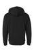 Independent Trading Co. EXP40SHZ Mens Sherpa Lined Full Zip Hooded Sweatshirt Hoodie Black/Natural Flat Back