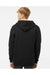 Independent Trading Co. EXP40SHZ Mens Sherpa Lined Full Zip Hooded Sweatshirt Hoodie Black/Natural Model Back