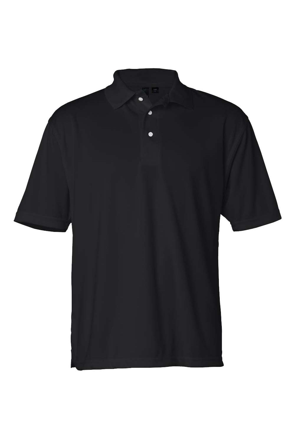 Sierra Pacific 0469 Mens Moisture Wish Mesh Short Sleeve Polo Shirt Black Flat Front