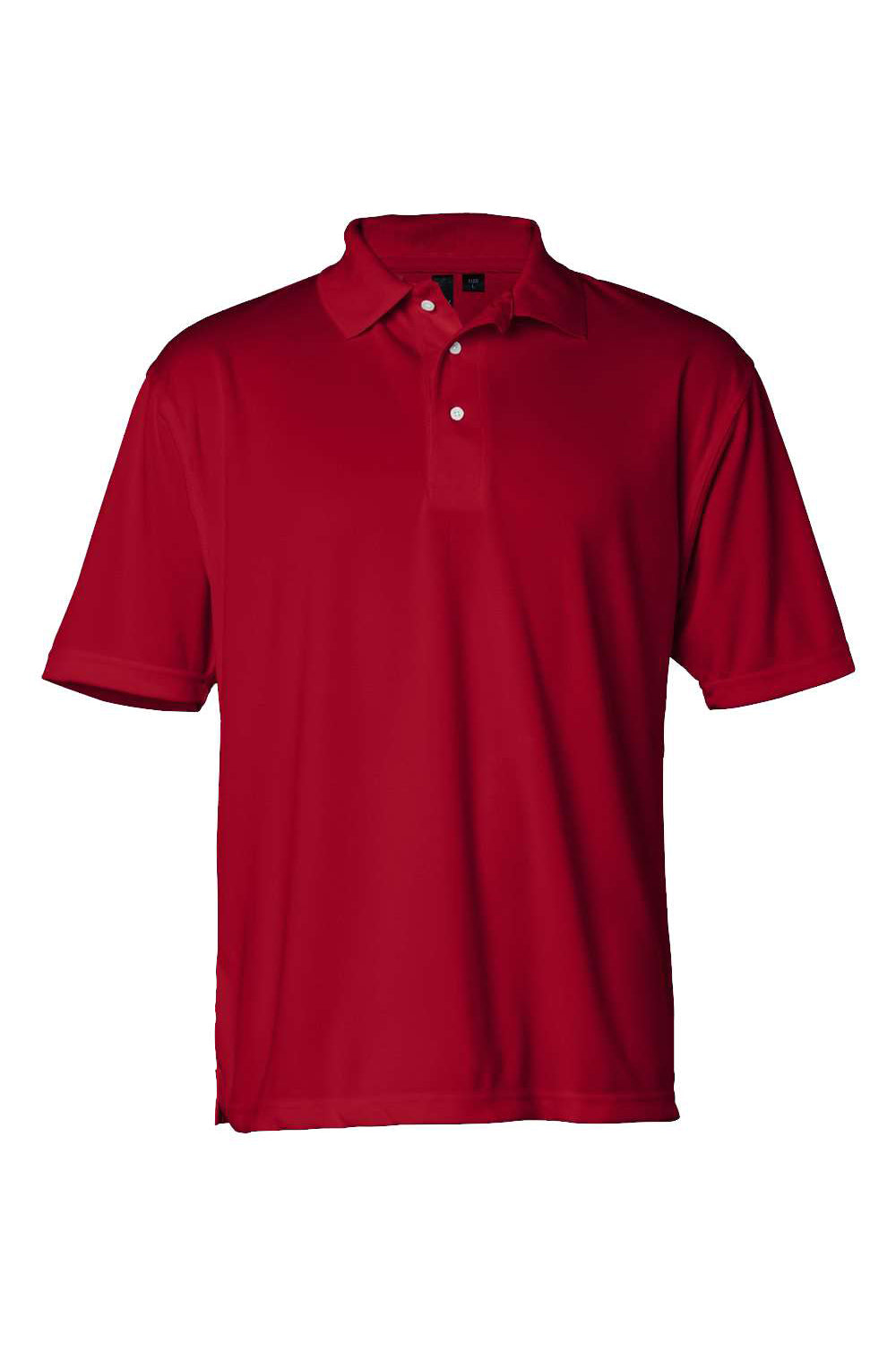 Sierra Pacific 0469 Mens Moisture Wish Mesh Short Sleeve Polo Shirt Red Flat Front