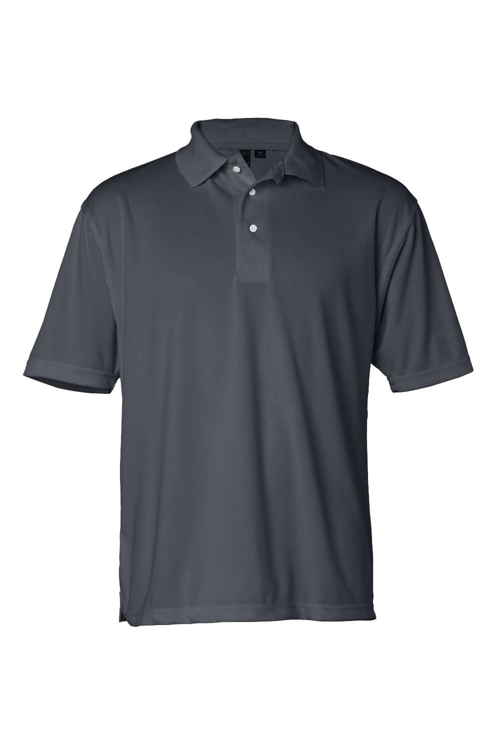 Sierra Pacific 0469 Mens Moisture Wish Mesh Short Sleeve Polo Shirt Steel Grey Flat Front