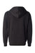 Independent Trading Co. SS4500Z Mens Full Zip Hooded Sweatshirt Hoodie Heather Charcoal Grey Flat Back