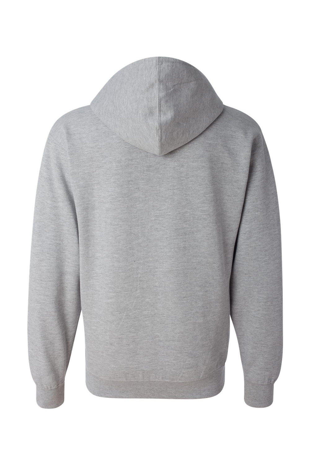 Independent Trading Co. SS4500Z Mens Full Zip Hooded Sweatshirt Hoodie Heather Grey Flat Back