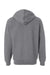 Independent Trading Co. SS4500Z Mens Full Zip Hooded Sweatshirt Hoodie Heather Gunmetal Grey Flat Back