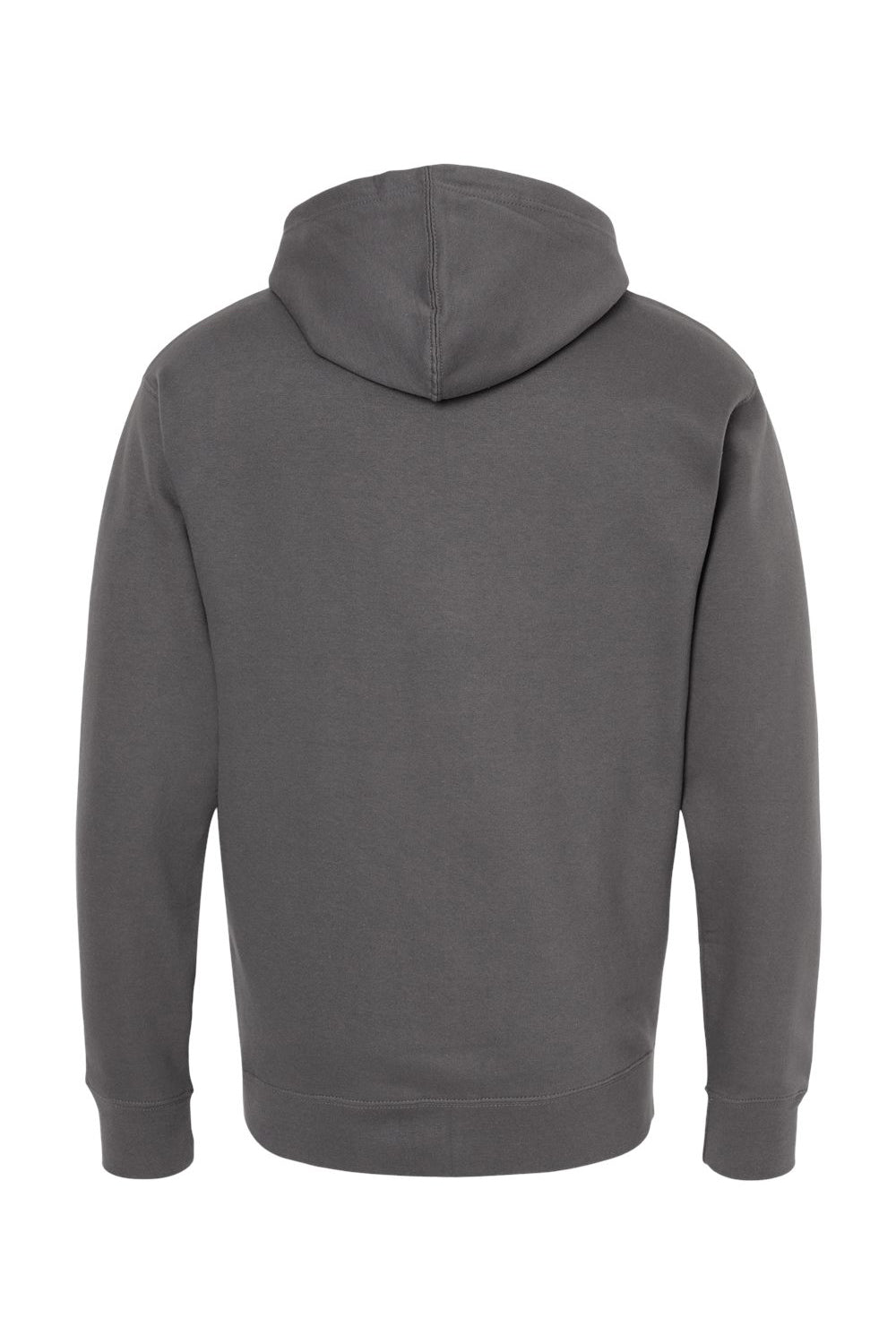 Independent Trading Co. SS4500Z Mens Full Zip Hooded Sweatshirt Hoodie Charcoal Grey Flat Back