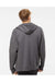 Independent Trading Co. SS4500Z Mens Full Zip Hooded Sweatshirt Hoodie Charcoal Grey Model Back