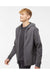 Independent Trading Co. SS4500Z Mens Full Zip Hooded Sweatshirt Hoodie Charcoal Grey Model Side