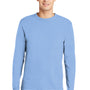 Hanes Mens ComfortSoft Long Sleeve Crewneck T-Shirt - Light Blue - Closeout